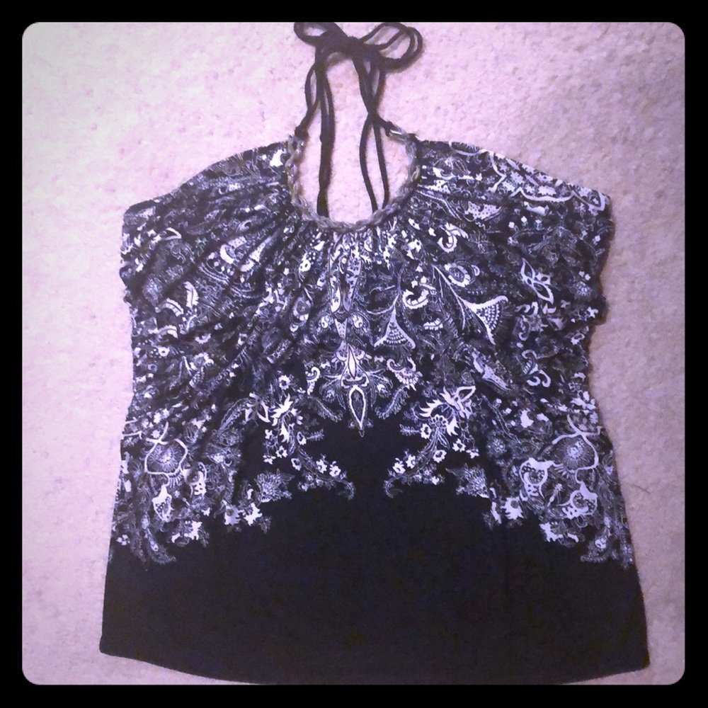 WHBM embellished neckline tank top